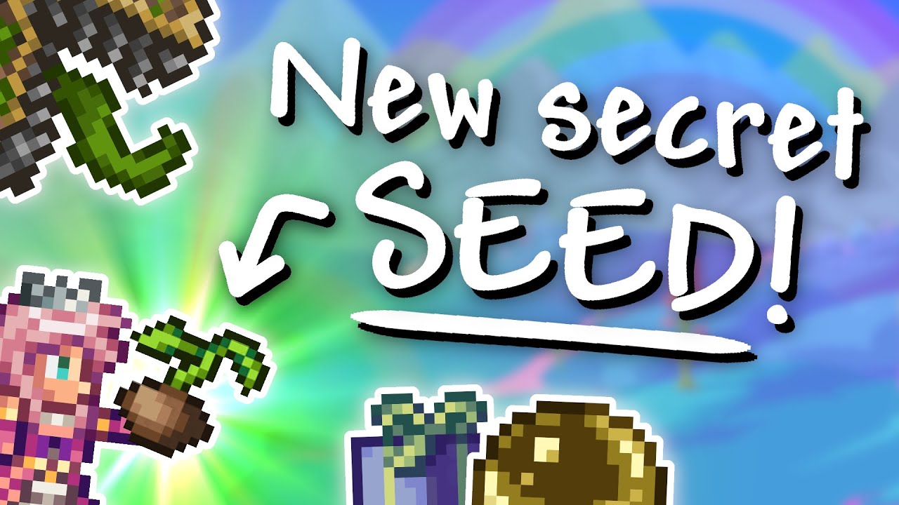 This is a secret rainbow seed in Terraria that makes everything colour