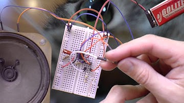LM386 IC Square Wave Oscillator - Breadboard Assembly + Demo