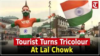 Ahmedabad Tourist Arun Haryani Paints Body Tricolour, Waves Flag At Srinagar’s Lal Chowk