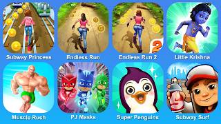 Subway Princess,Endless Run,Endless Run 2,Little Krishna,Muscle Rush,PJ Masks,Super Penguins screenshot 3