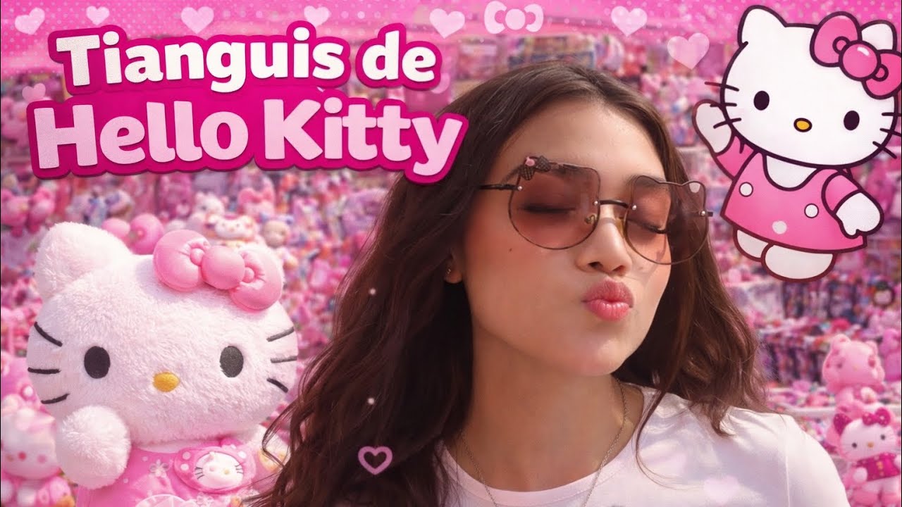 Este es el tianguis más ROSA de CDMX 🎀 | HELLO KITTY | Giselle Dooms