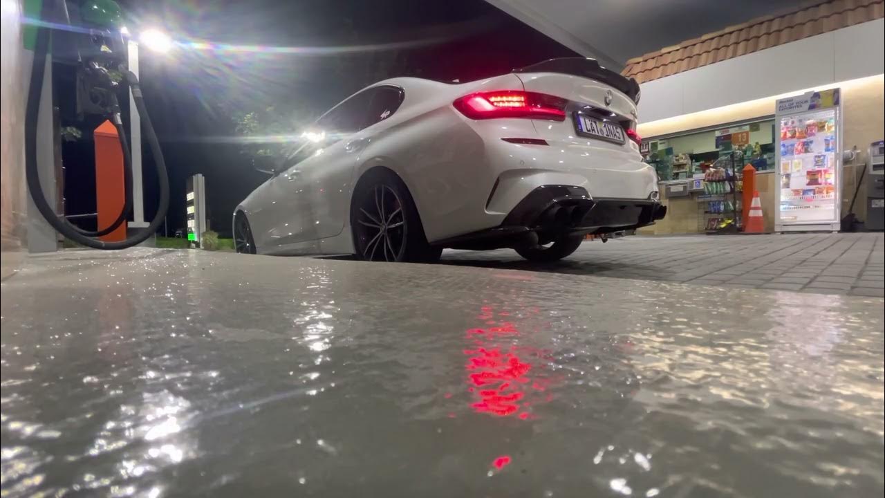 BMW M340i muffler delete + catless downpipe warm start with start up