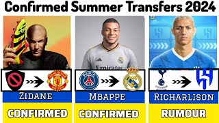 🔴NEW CONFIRMED SUMMER TRANSFERS 2024, zidane to united deal done, mbappe to Madrid official📝