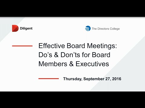 Effective Board Meetings: Do’s & Don’ts for Board Members & Executives