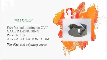 CVT Design lecture series Video:13 Secondary pulley Hat Cap  #cvtdesign