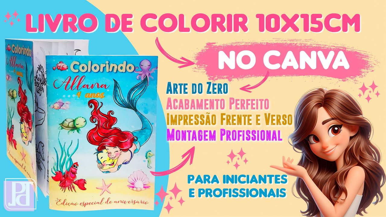 Livro de Colorir 10x15cm no Canva do Zero COMO IMPRIMIR E CORTAR CORRETAMENTE DE FORMA PROFISSIONAL