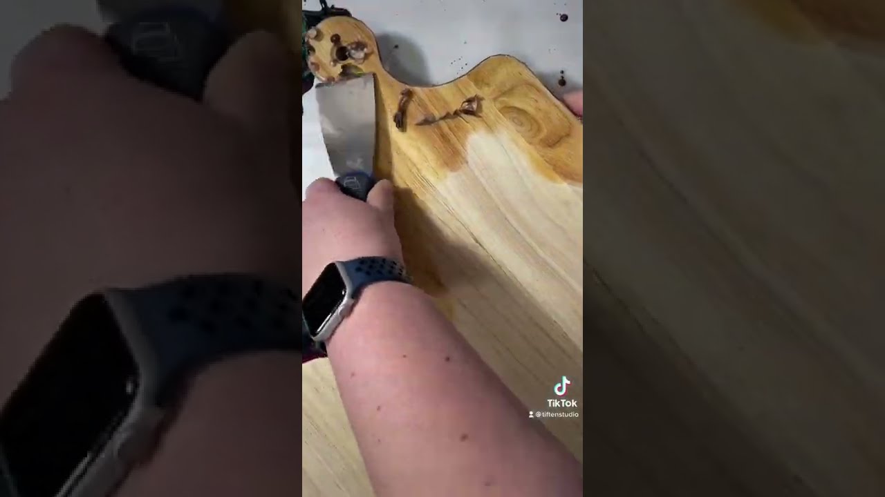How to remove resin drips from wood? Rub some Odie’s Oil on the underside (ONLY!) before you pour!