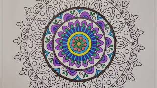 Most Satisfying & Relaxing Glitter Mandala Art Coloring For Sleep & Stress Relief 🌈 | Rays Of Ink 🫟