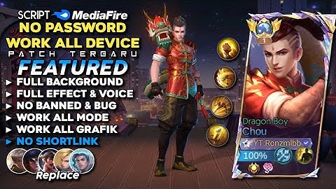 Script Skin Chou Luckybox Dragon Boy No Password | Full Effect Voice - Patch Terbaru Mobile Legends