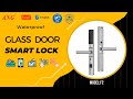 ANG Model |F2| - Tuya Ttlock IP66 Waterproof Glass Door Fingerprint Password  Smart Lock| F2|