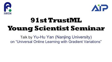 TrustML Young Scientist Seminar #91 20250418 Talks by Yu-Hu Yan (Nanjing University)