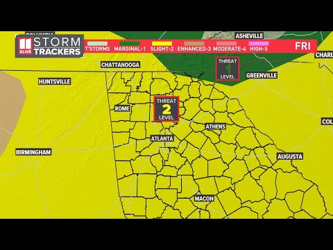 Tracking severe weather threat to north Georgia 