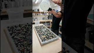 DIY Epoxy Resin Keyboard Office Table! #shorts