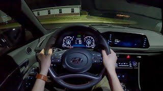2023 Hyundai Sonata SEL Plus - POV Night Drive (Binaural Audio)