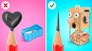 ARTESANÍAS ESCOLARES || Trucos útiles de crianza que debes probar | Ideas DIY con cartón de 123 GO!