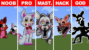 Pixel Art (NOOB vs PRO vs MASTER vs HACKER vs GOD) Mangle in Minecraft