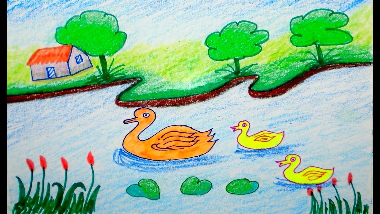 Learn Scenery drawing how to draw scenery scenery for beginners