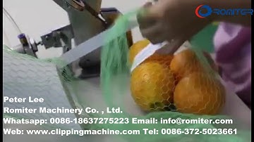 Pneumatic Fruit Mesh Bag Clipping Machine