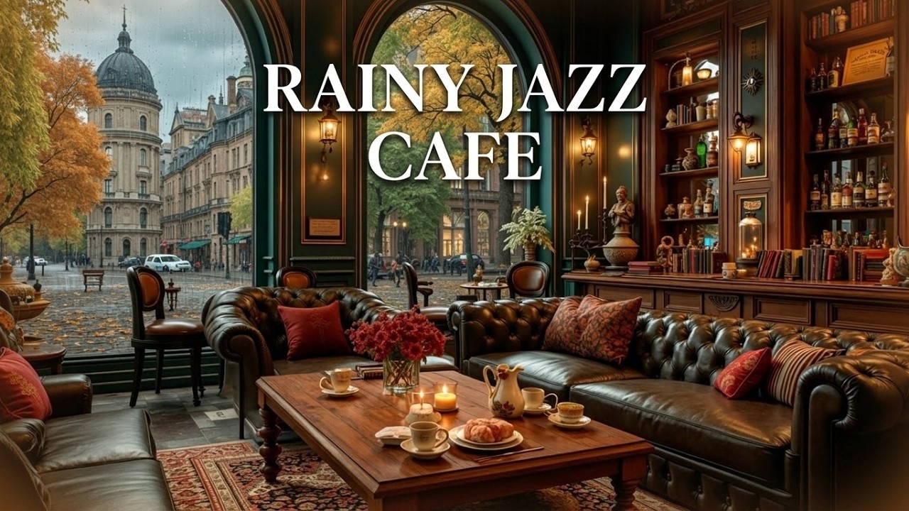 Rainy Jazz Cafe | Cozy Coffee Shop Ambience | Smooth Jazz Rain Sounds ...