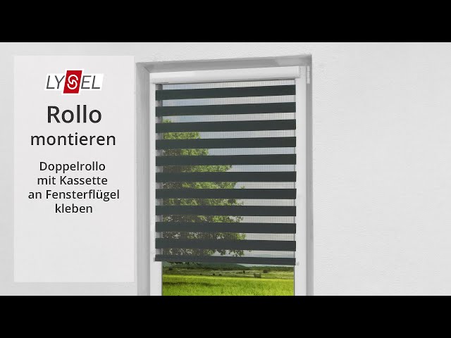 LYSEL - Doppelrollo mit Kassette am Fensterflügel kleben - YouTube