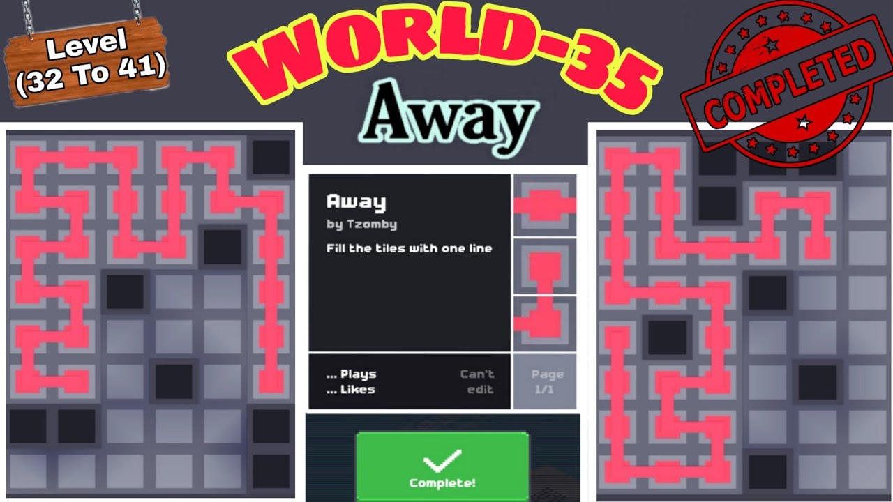 🔴Fancade🔴|| World 35 || Away level 32,33,34,35,36,37,38,39,40 & 41 ||completed||Arpit Guru