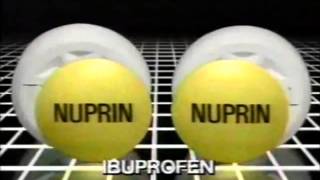 Nuprin  the little yellow different better  1990 commercials