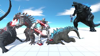 Mechagodzilla and Gundam Rescue Zone Fighter with all cost  Animal Revolt Battle Simulator