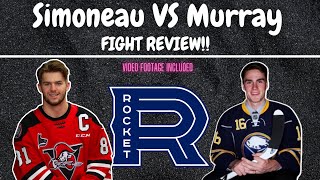 Simoneau VS Murray - Fight Review / Game Review (Laval VS Rochester)