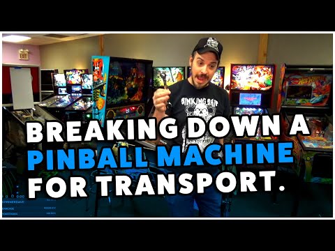 Breaking down a Pinball machine to transport.
