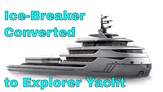 Time-lapse of 68-meter ice breaker conversion at Icon Yachts in Holland