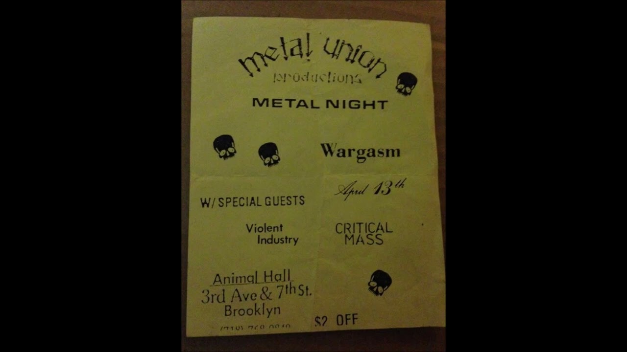 Wargasm (USA-MA) "Spirit in Decay" (Live) Rogue Animal Hall, Brooklyn NY 4/13/1991 (Audio Only)