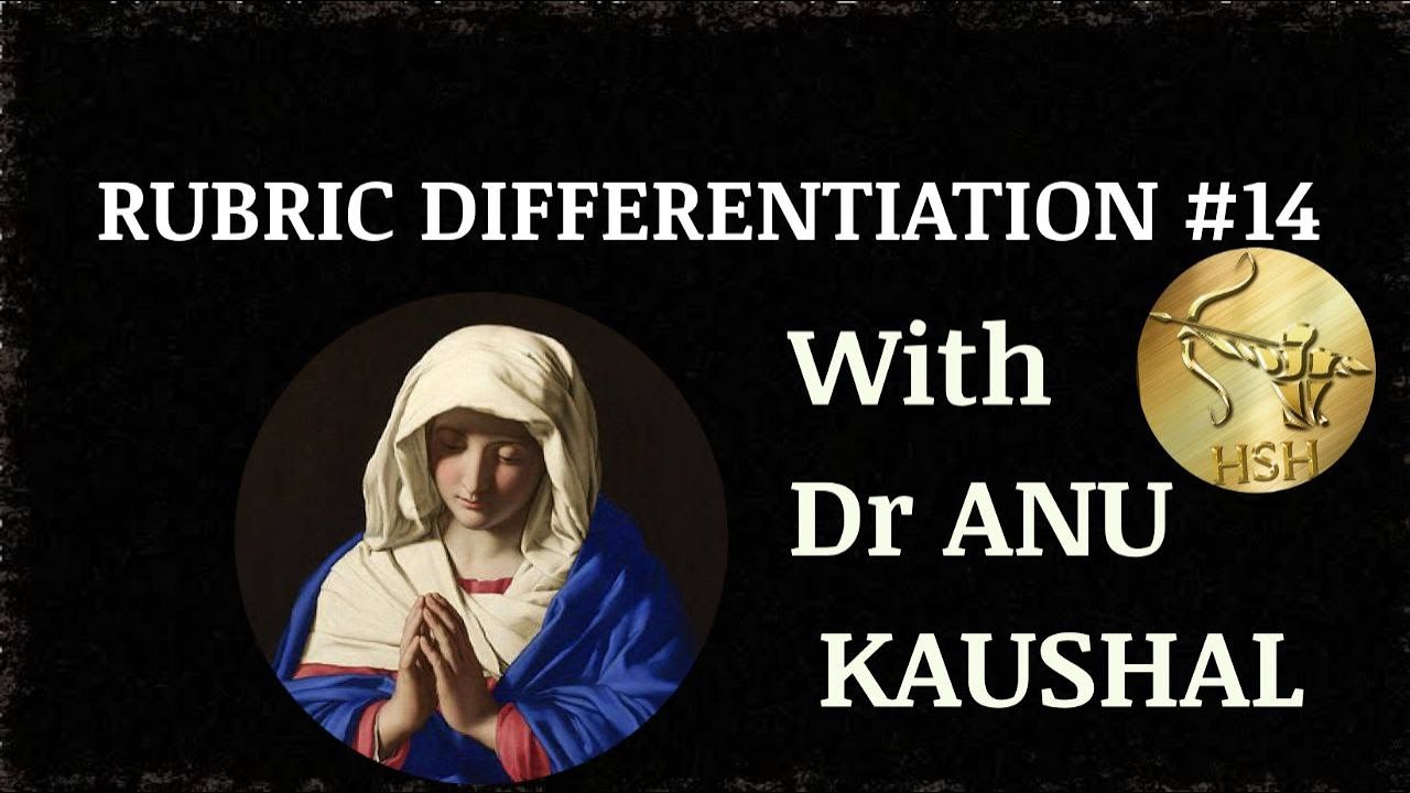 RUBRIC DIFFERENTIATION #14  Dr ANU KAUSHAL 