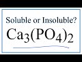 Solubility of Calcium Phosphate