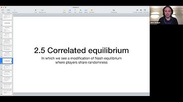 CS825 lecture 2.5 - Correlated equilibrium
