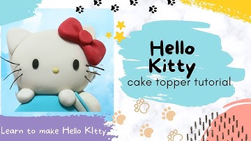 How to make Hello Kitty fondant character cake topper