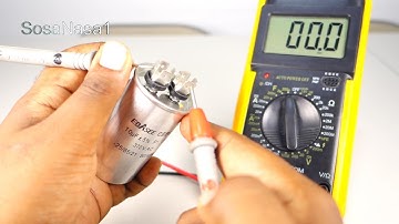 how to test water pump start capacitor with digital multimeter DT9205A