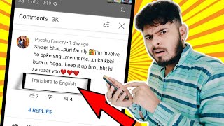 YOUTUBE COMMENT TRANSLATE || URGENT INFORMATION (Youtube New Update 2021)