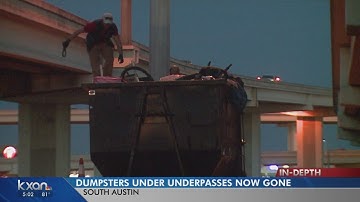 Dumpsters left after homeless cleanup raided afterwards