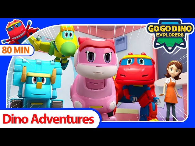 [GOGODINO Dinosaur Adventure] Full Episodes | EP01-26 | Compilation | Dinosaurs for Kids | Cartoon class=