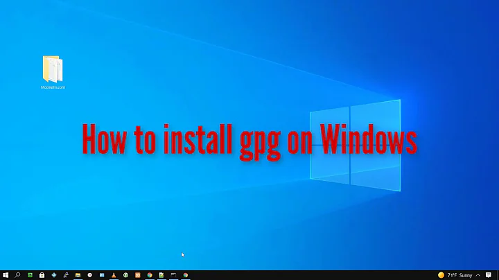 How to install gpg on windows 10