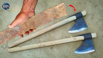 Process of making Two Axes From an Old leaf spring