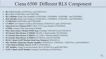Ciena 6500 RLS Component Shelf View and interfaces