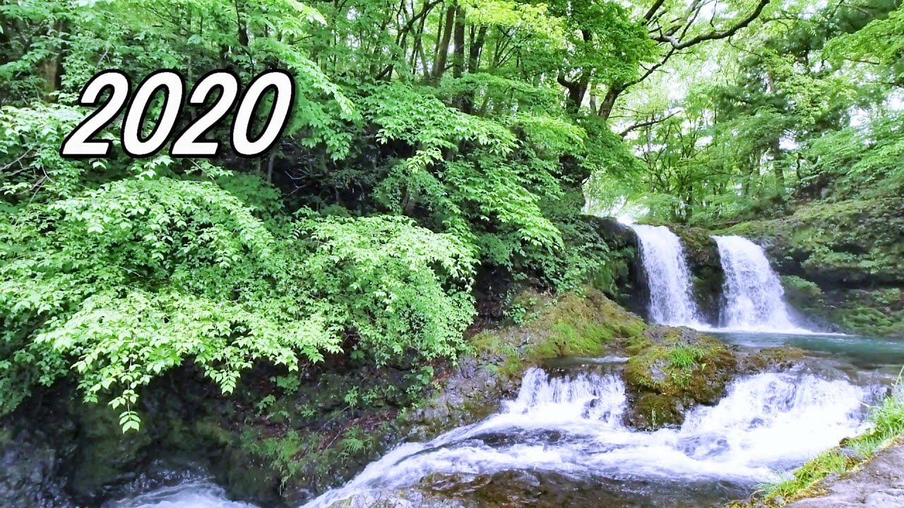 2020.05.19 新緑に包まれた『鐘山の滝』 / 富士山伏流水も合流 [4K] #FreshGreen #Waterfall