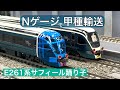 Nゲージで甲種輸送⑥ E261系サフィール踊り子【走行動画 鉄道模型】