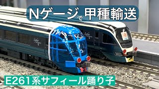 Nゲージで甲種輸送⑥ E261系サフィール踊り子【走行動画 鉄道模型】