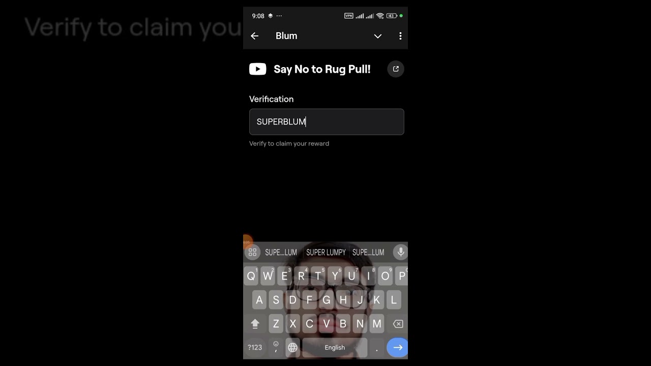 Say No to Rug Pull. | Blum Code today | 20 September