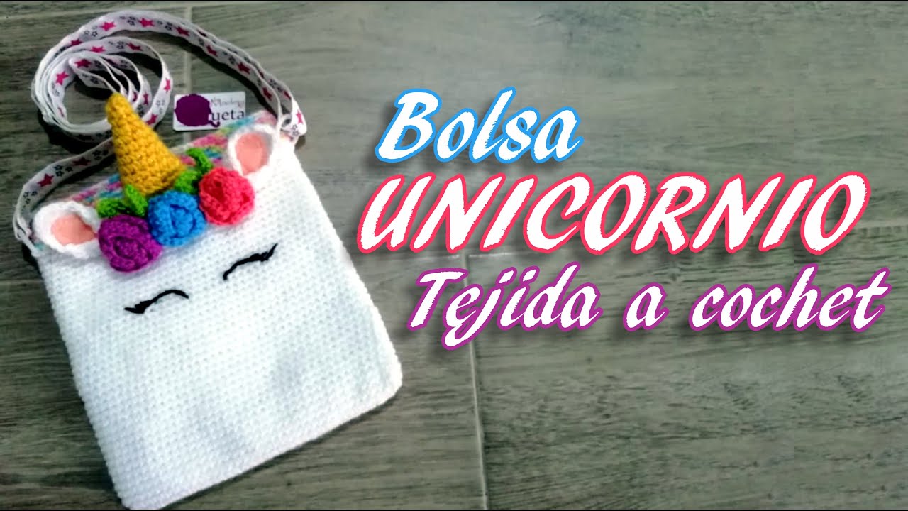 Síguenos Compañero nudo Bolsa Unicornio a crochet. - YouTube