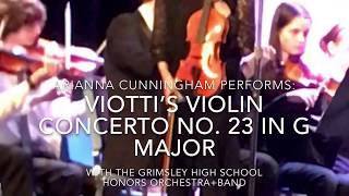 Arianna Cunningham performs Viotti's Violin Concerto No. 23 in G Major