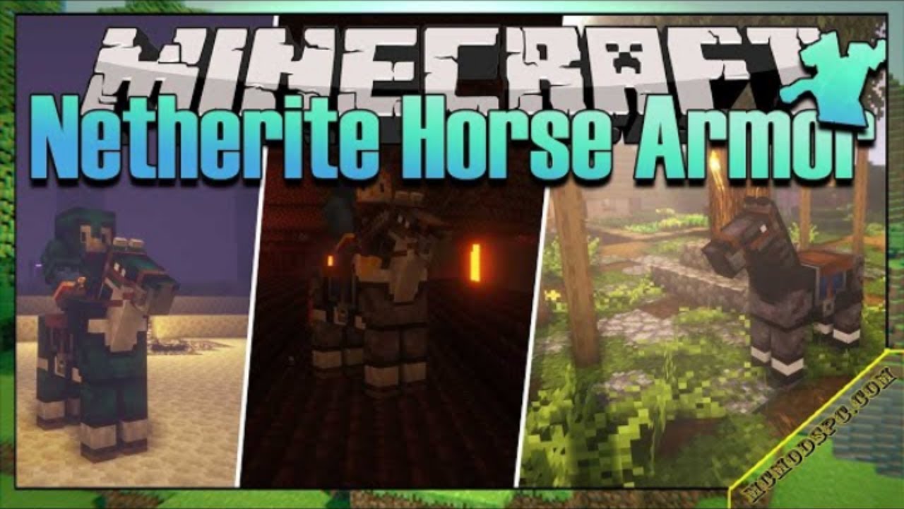 Netherite Horse Armor Addon For Minecraft PE YouTube