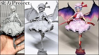 【東方Project】レミリア・スカーレットのフィギュアを作ってみた【粘土】How to make a figure of Remilia Scarlet.【Touhou Project】